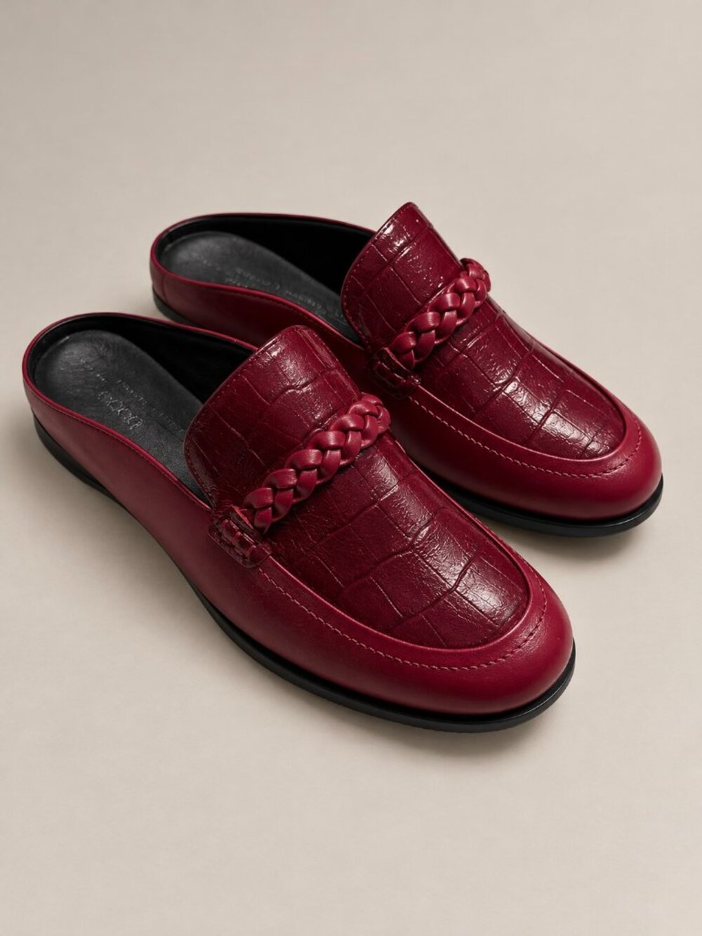 ECCO Sculpted LX Leather Mules in Red Sz 37 US 6-6.5 NWOB